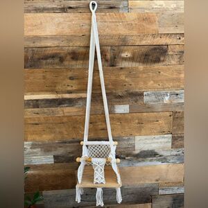 Macrame baby swing/plant holder